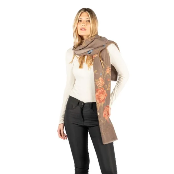 BLOSSOM PASHMINA MARRON