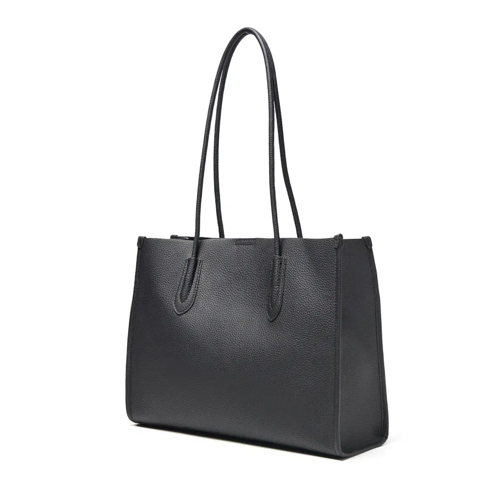 CHERY CARTERA NEGRA CUERO - Imagen 4