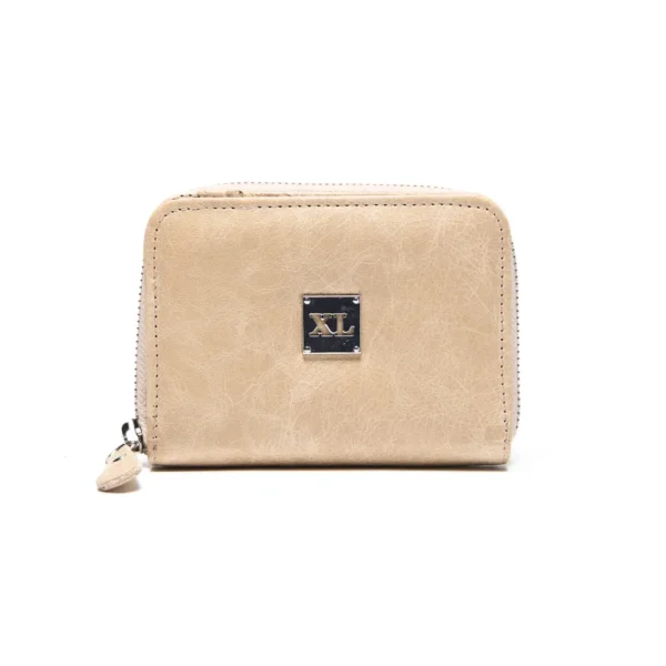 LILEN BILLETERA BEIGE CUERO
