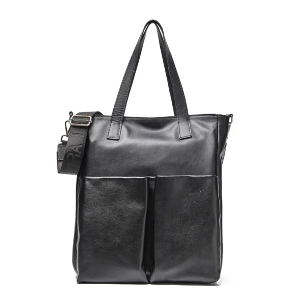 EVELYN  SHOPPER CUERO NEGRO