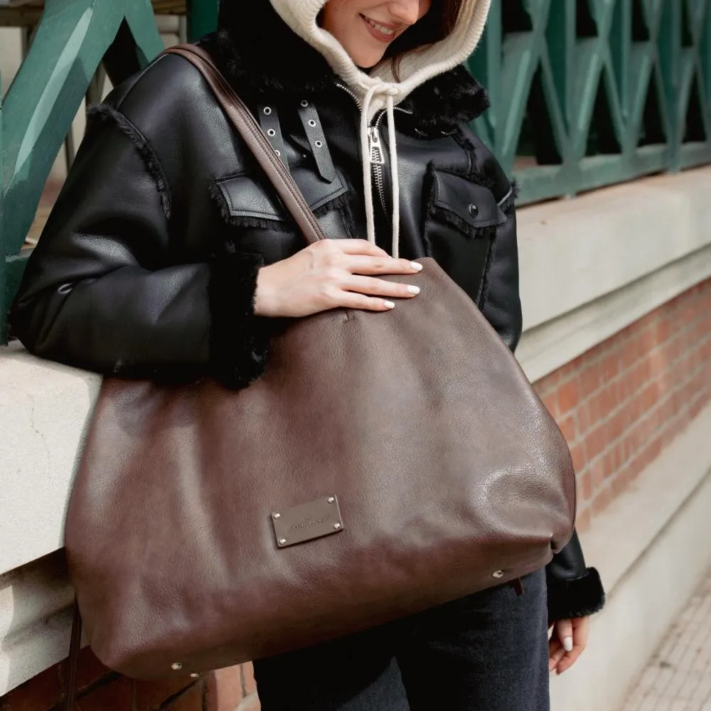CASANDRA CARTERA GRANDE CHOCOLATE