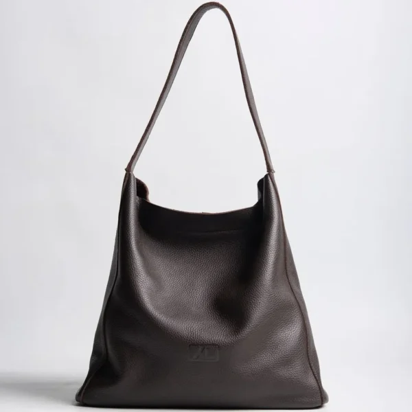 OASIS TOTE CUERON MARRON