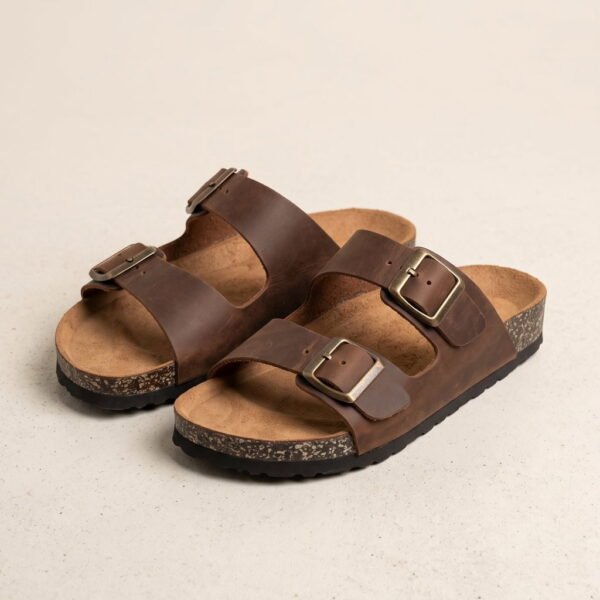 SANDALIAS BKR100 CUERO CHOCOLATE